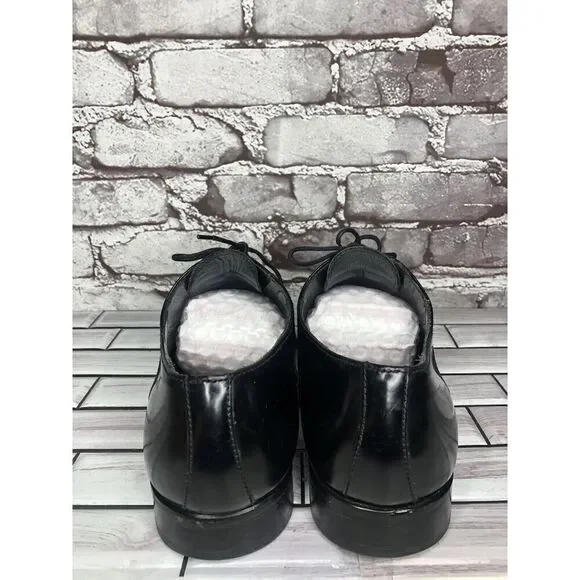 Lottusse 1877 Black Leather Derby Cap Toe Lace Dress Shoes  display picture 3